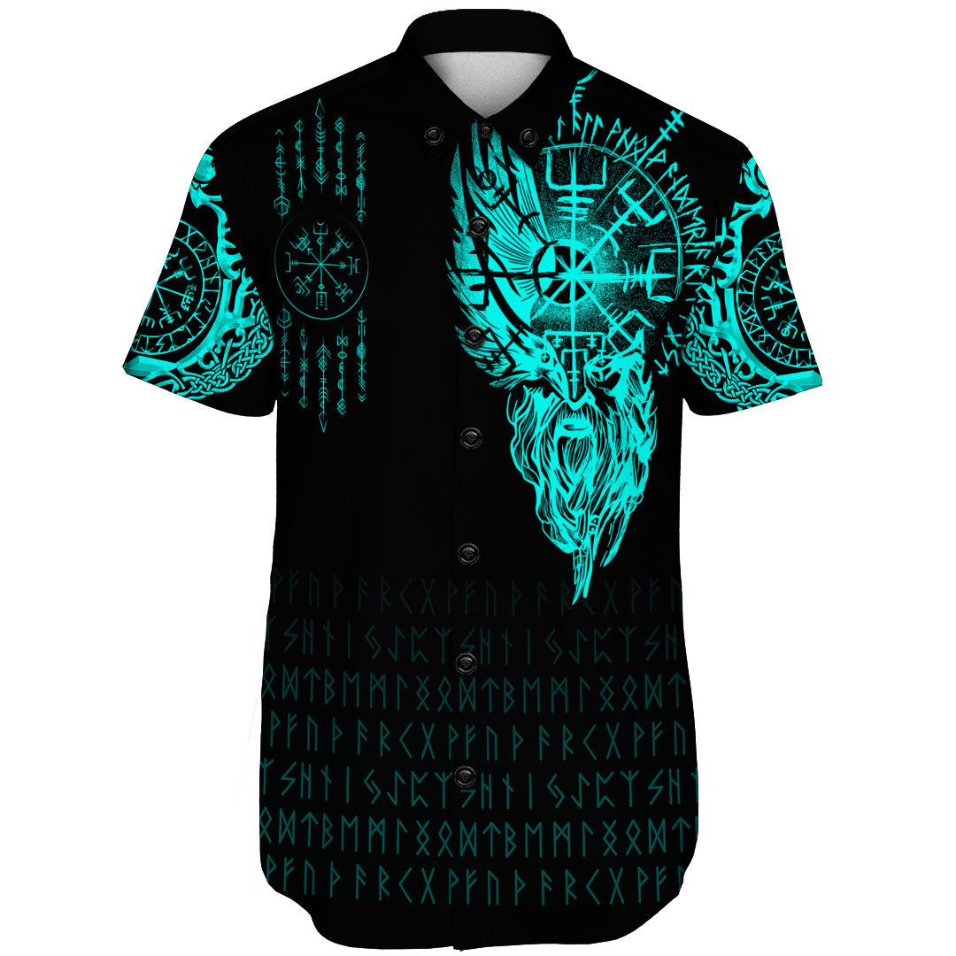 viking-clothing-viking-compass-vegvisir-tattoo-cyan-version-shorts-sleeve-shirt