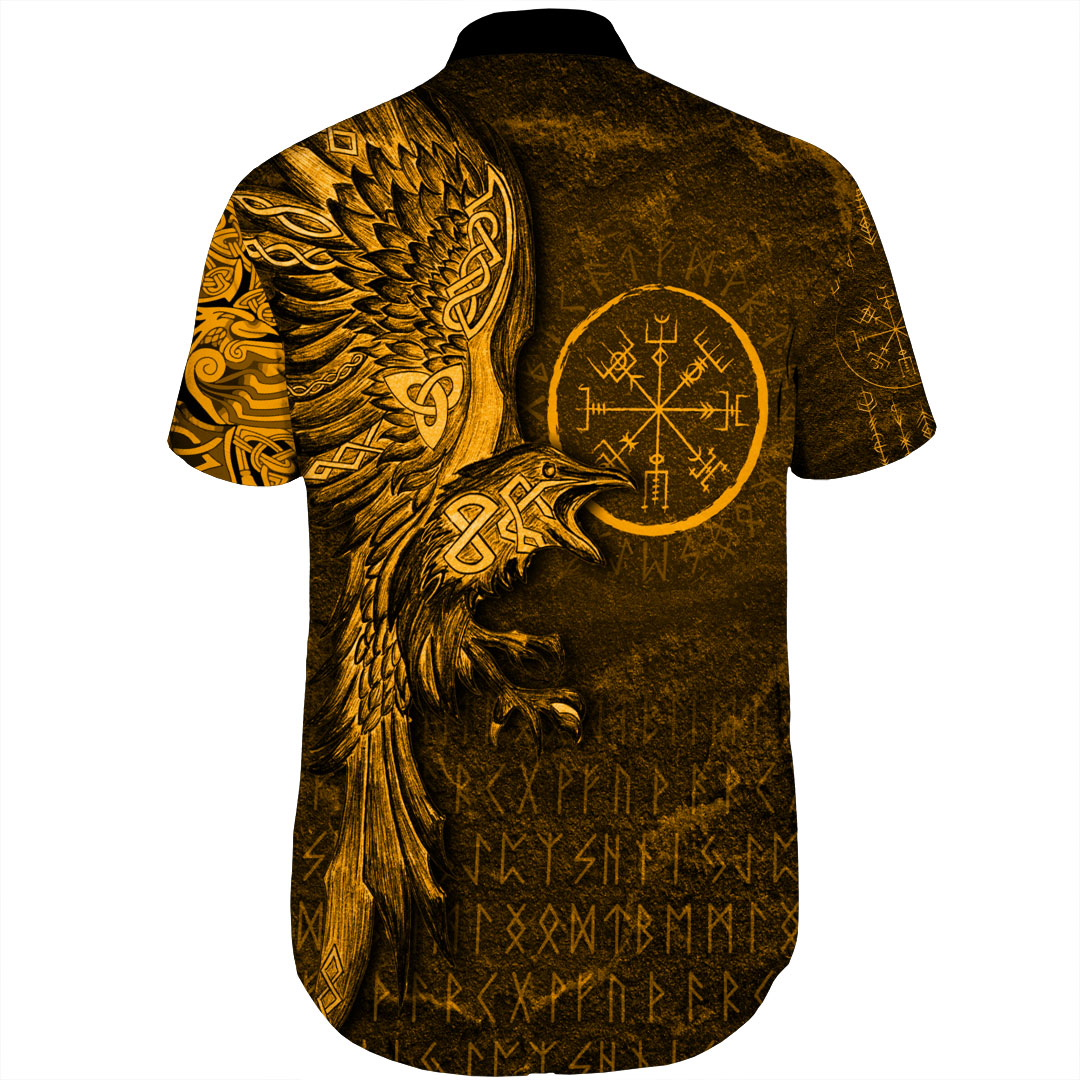 viking-clothing-vegvisir-with-raven-viking-compass-gold-version-shorts-sleeve-shirt