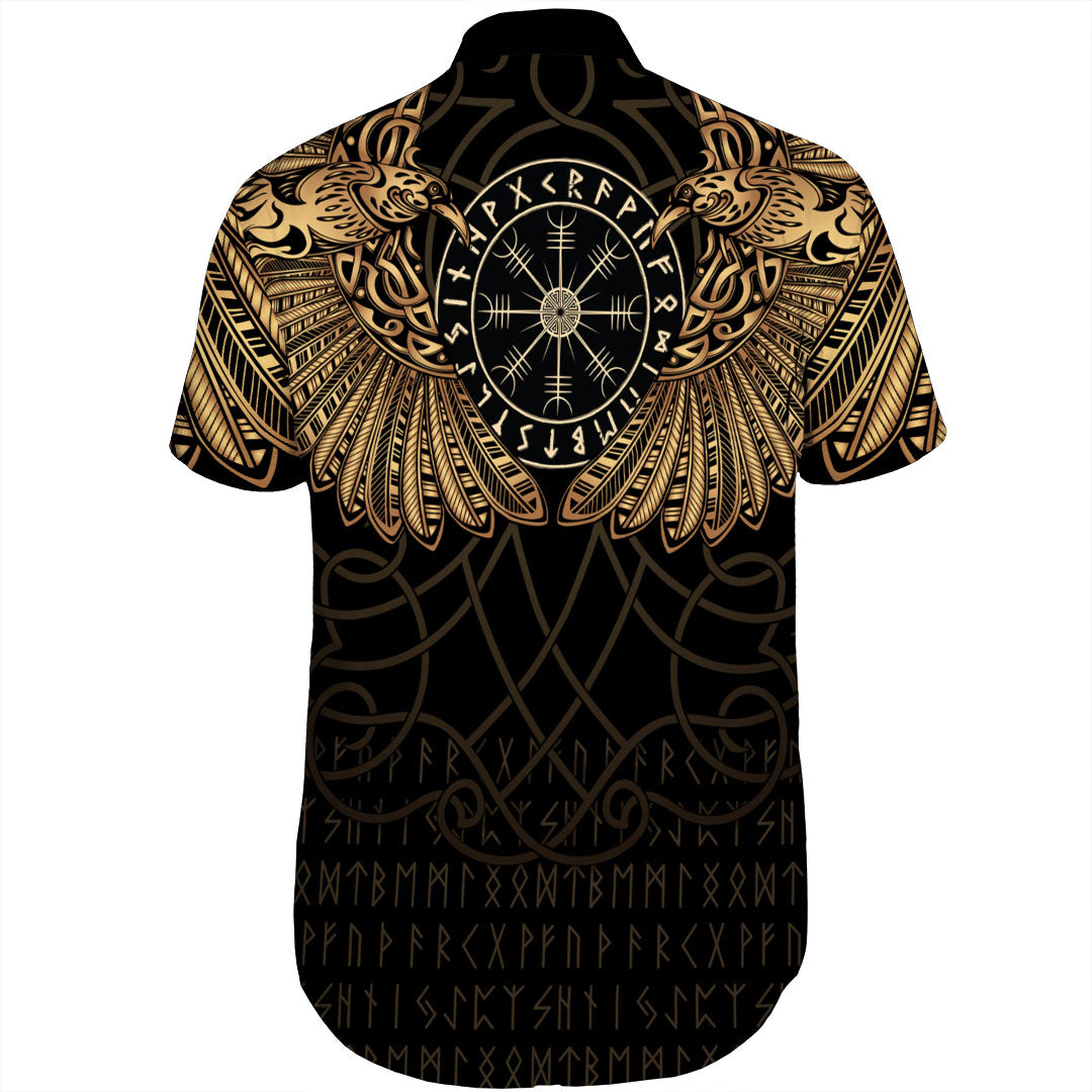 viking-clothing-viking-odins-celtic-two-ravens-gold-version-shorts-sleeve-shirt