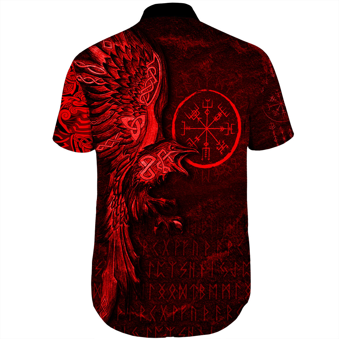 viking-clothing-vegvisir-with-raven-viking-compass-shorts-sleeve-shirt-red-version