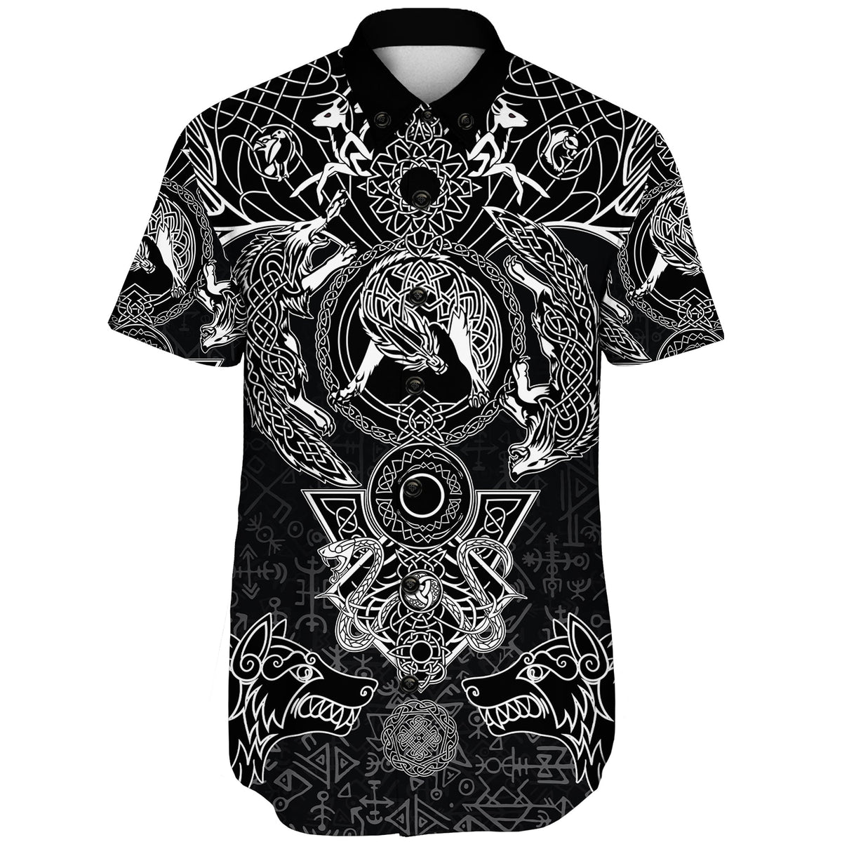 viking-shorts-sleeve-shirts-fenrir-and-skoll-and-hati