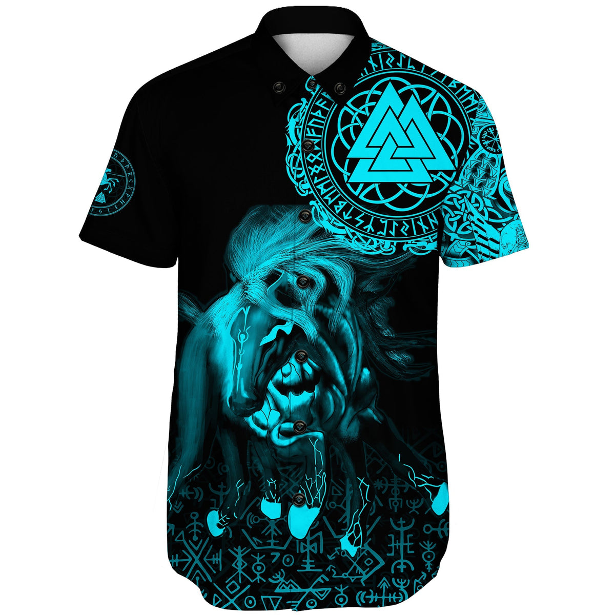 viking-shorts-sleeve-shirt-sleipnir-odin-cyan