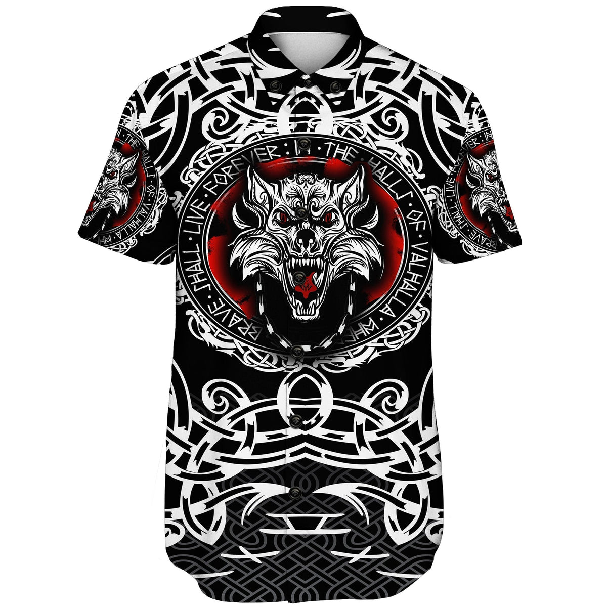 viking-shorts-sleeve-shirt-fenrir-wolf