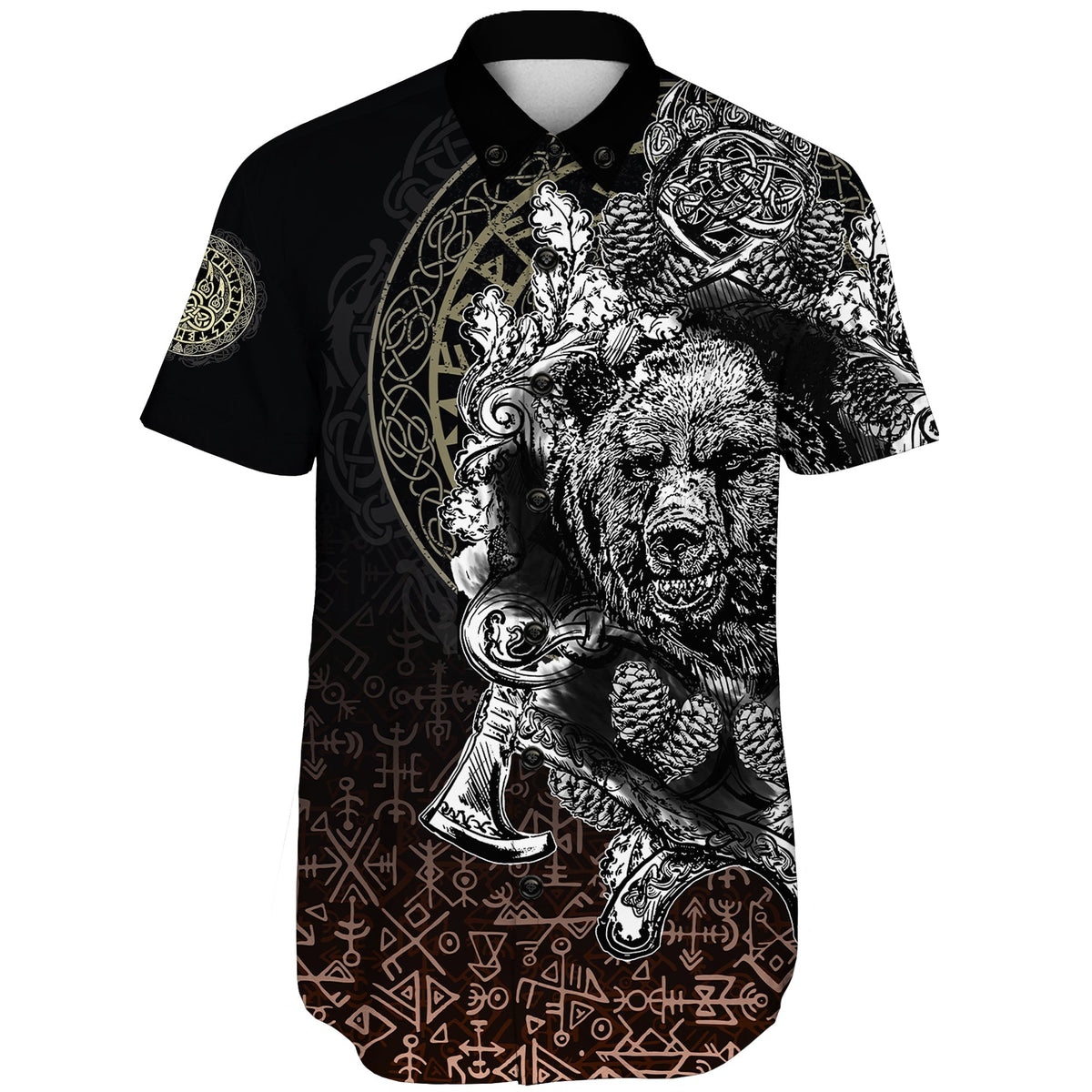 viking-shorts-sleeve-shirts-bear-claws-and-viking-hammer