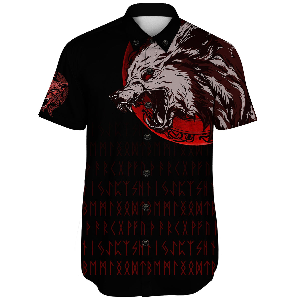 viking-shorts-sleeve-shirt-wolf-blood-moon