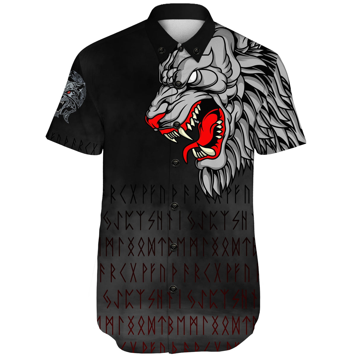 viking-shorts-sleeve-shirt-killer-wolf-tattoo