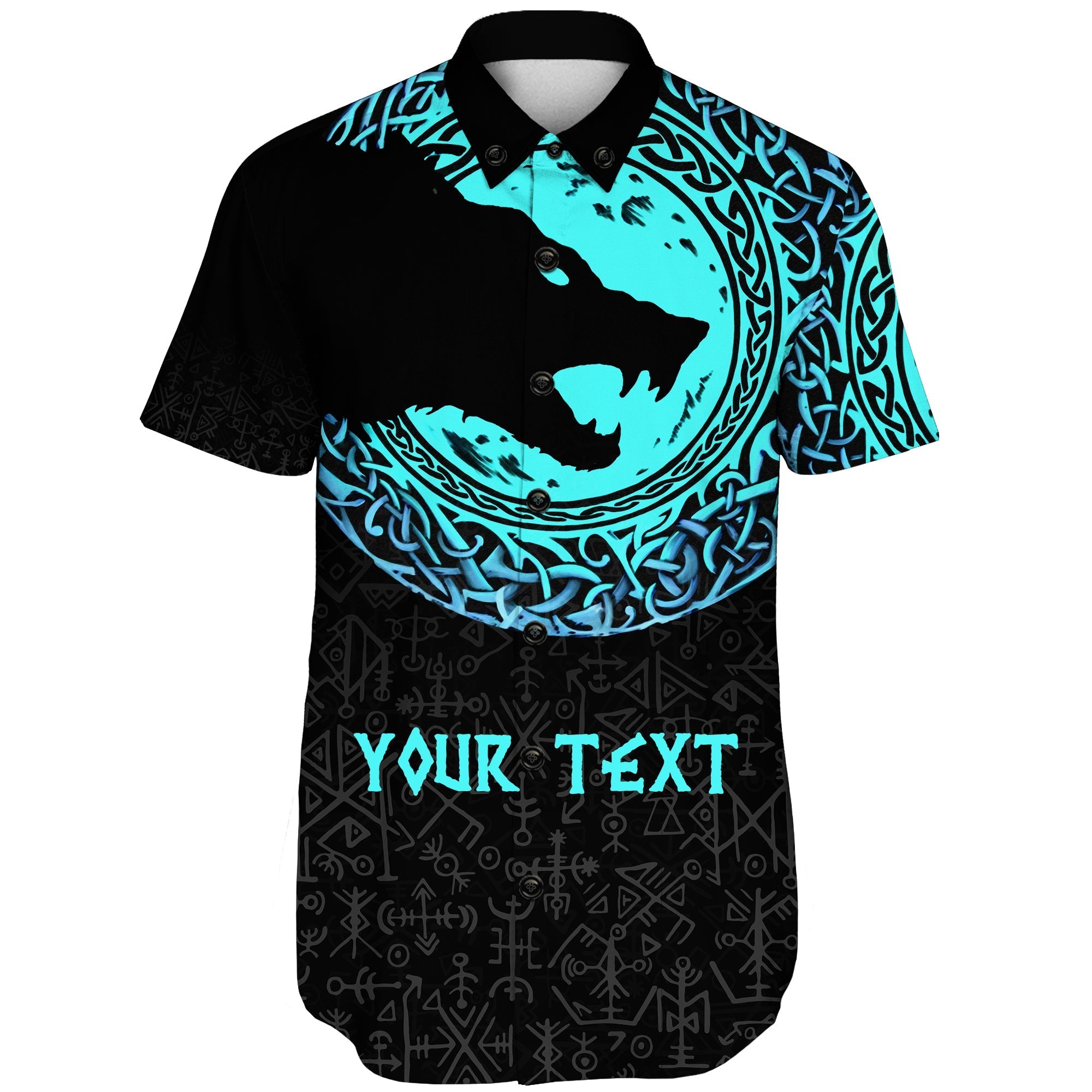 custom-viking-short-sleeve-shirt-fenrir-norse-wolf