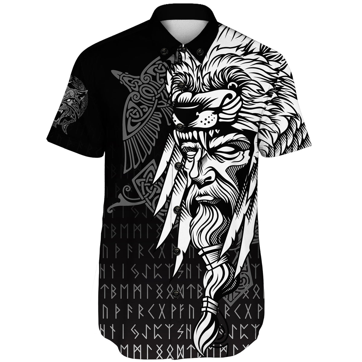 viking-shorts-sleeve-shirts-odin-raven-and-fenrir-on-hand