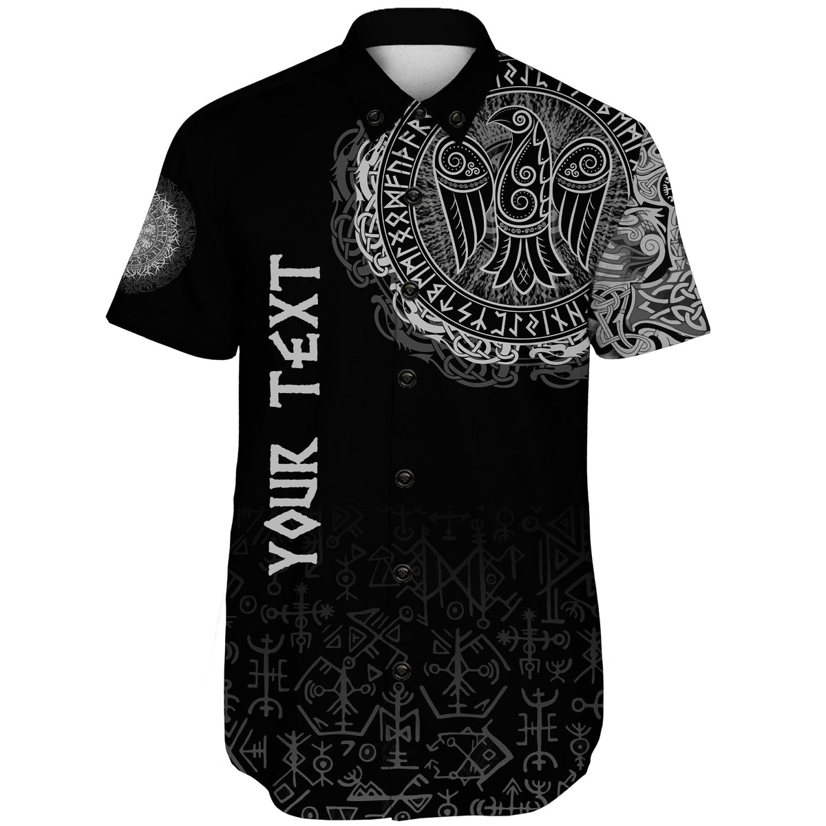custom-viking-short-sleeve-shirt-celtic-raven-tattoo