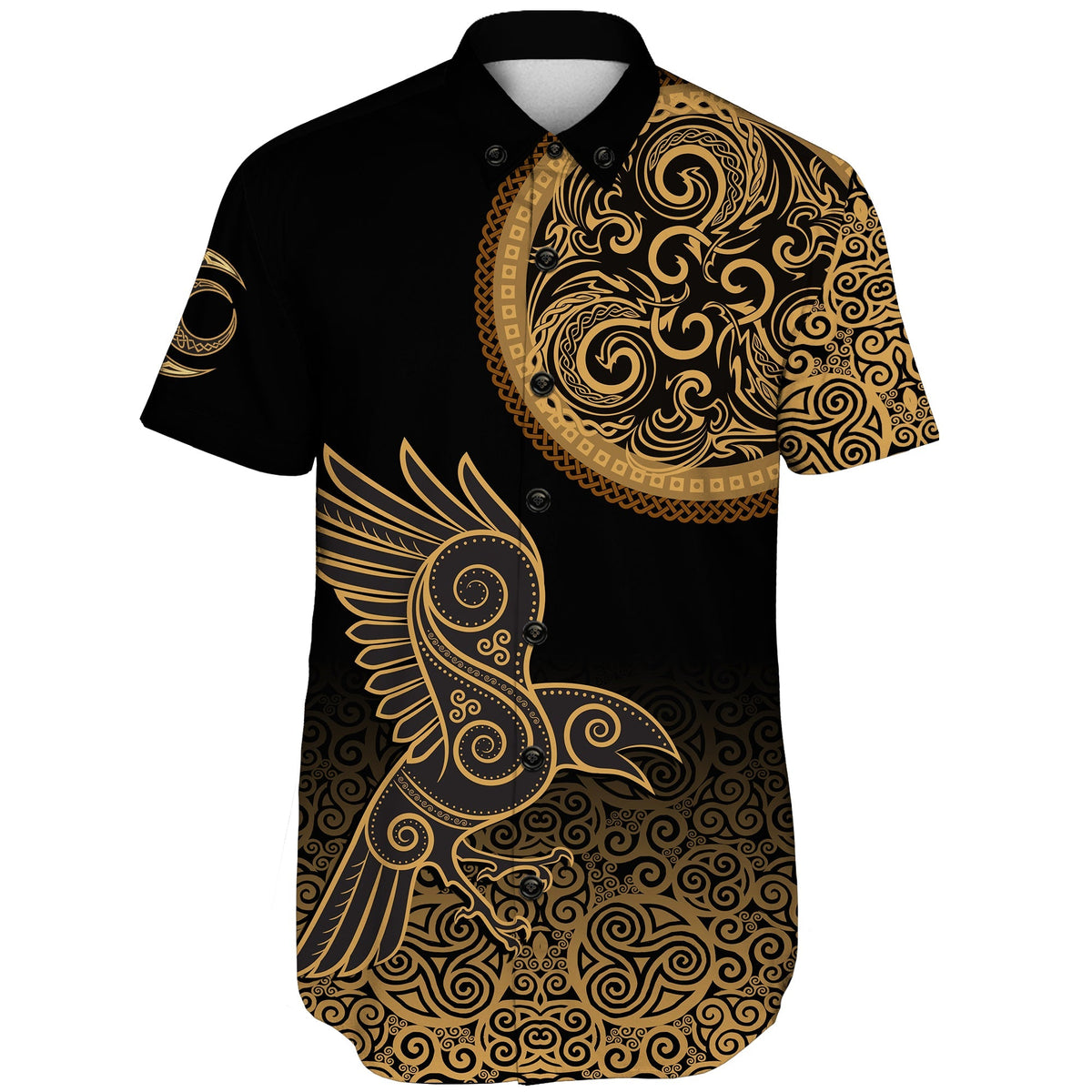 viking-shorts-sleeve-shirt-triskele-raven-celtic