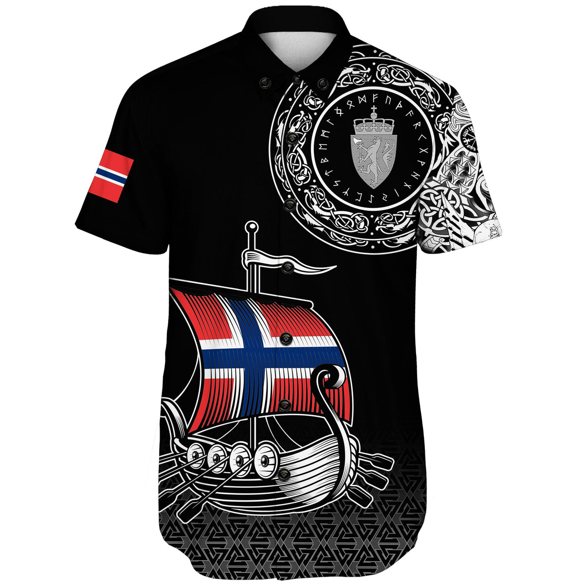 viking-shorts-sleeve-shirt-norwegian-drakkar