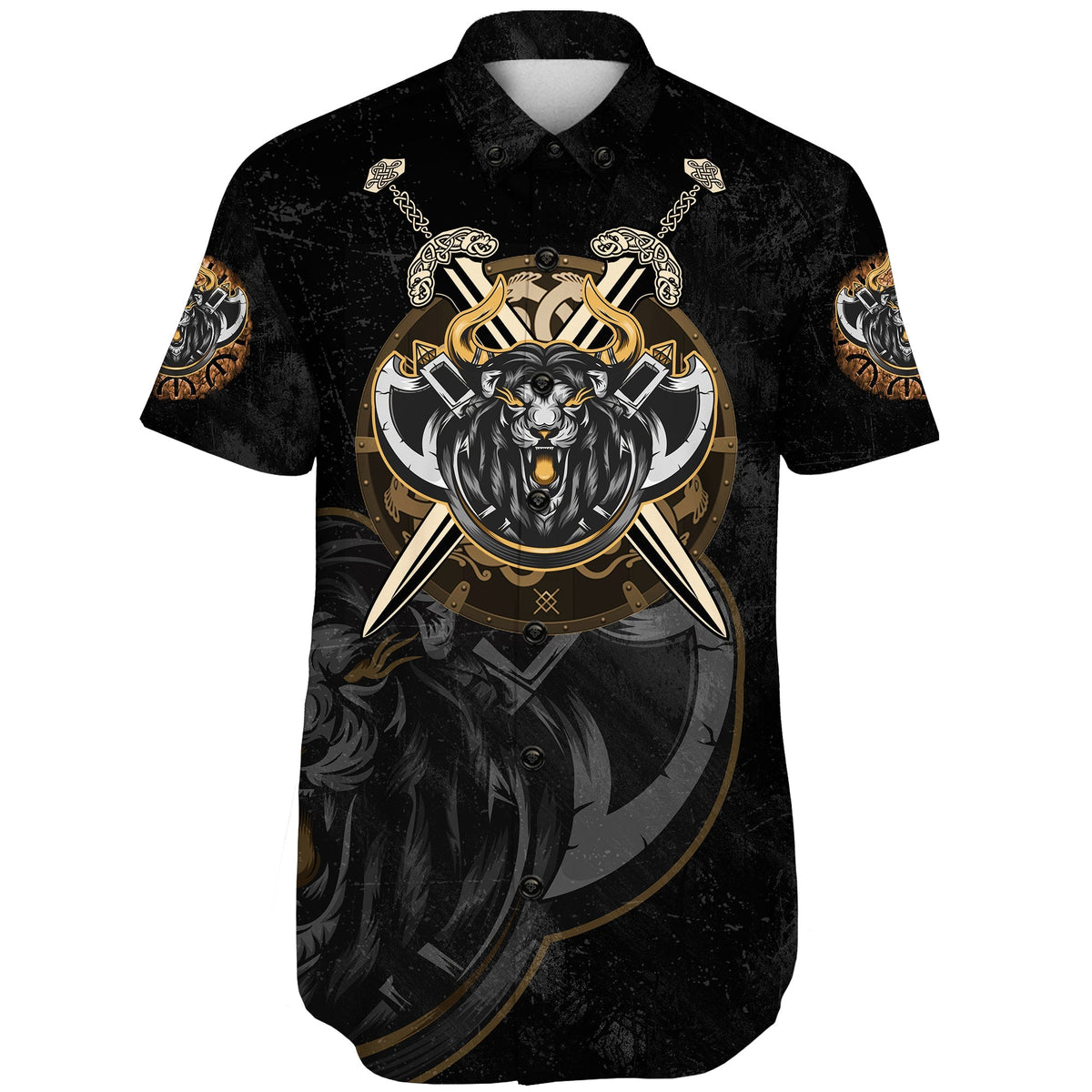 viking-shorts-sleeve-shirts-viking-lion