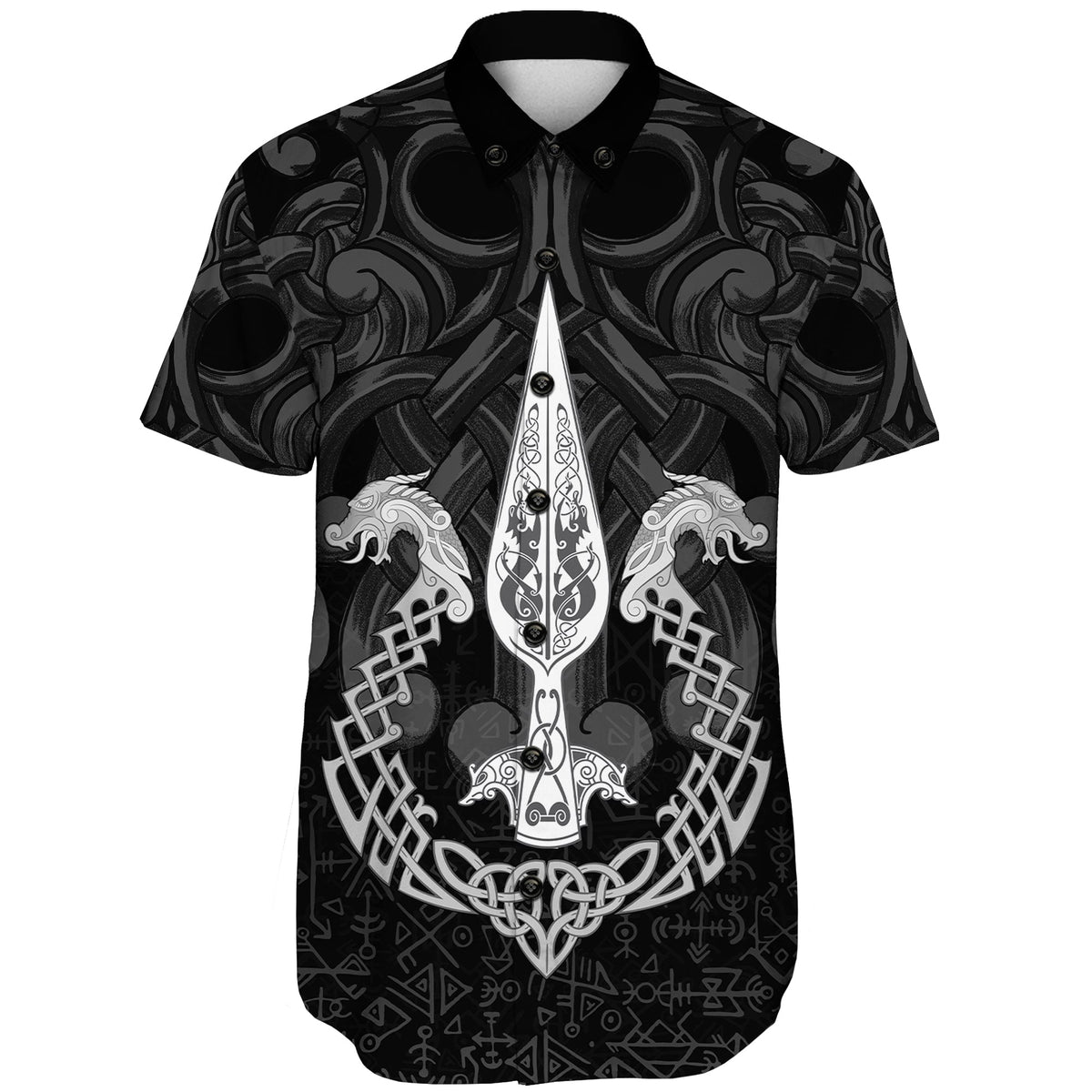 viking-shorts-sleeve-shirts-gungnir-of-odin-and-drakkar