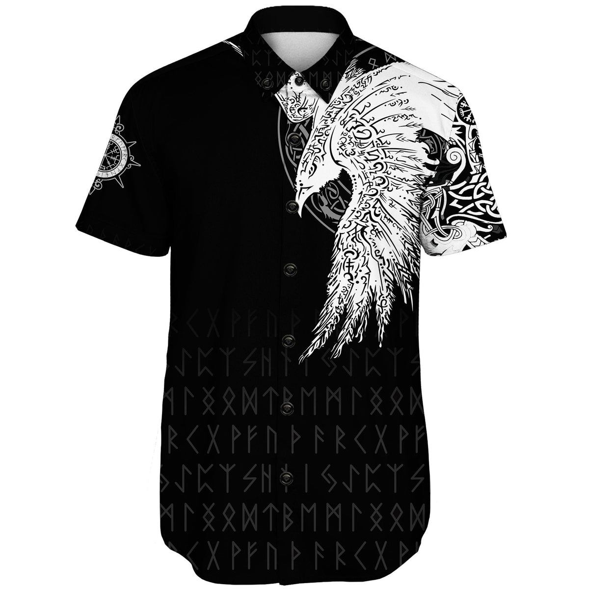 viking-shorts-sleeve-shirt-mystical-raven-tattoo-special