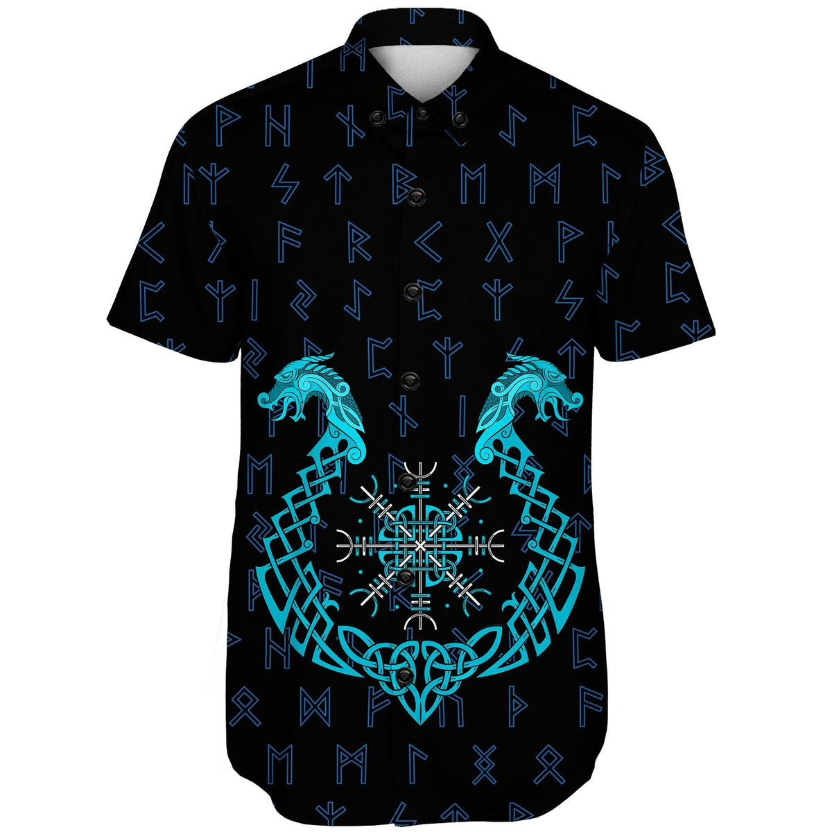 viking-shorts-sleeve-shirt-aegishjalmur-helm-of-awe-blue-edition