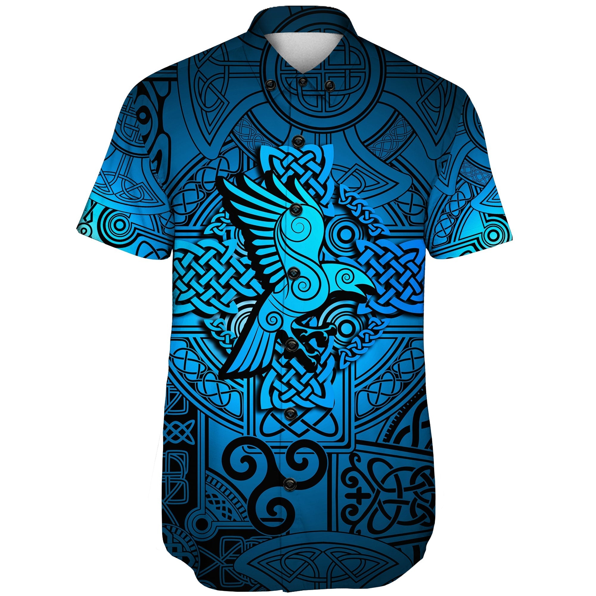 viking-shorts-sleeve-shirt-raven-odin-celtic-cyan