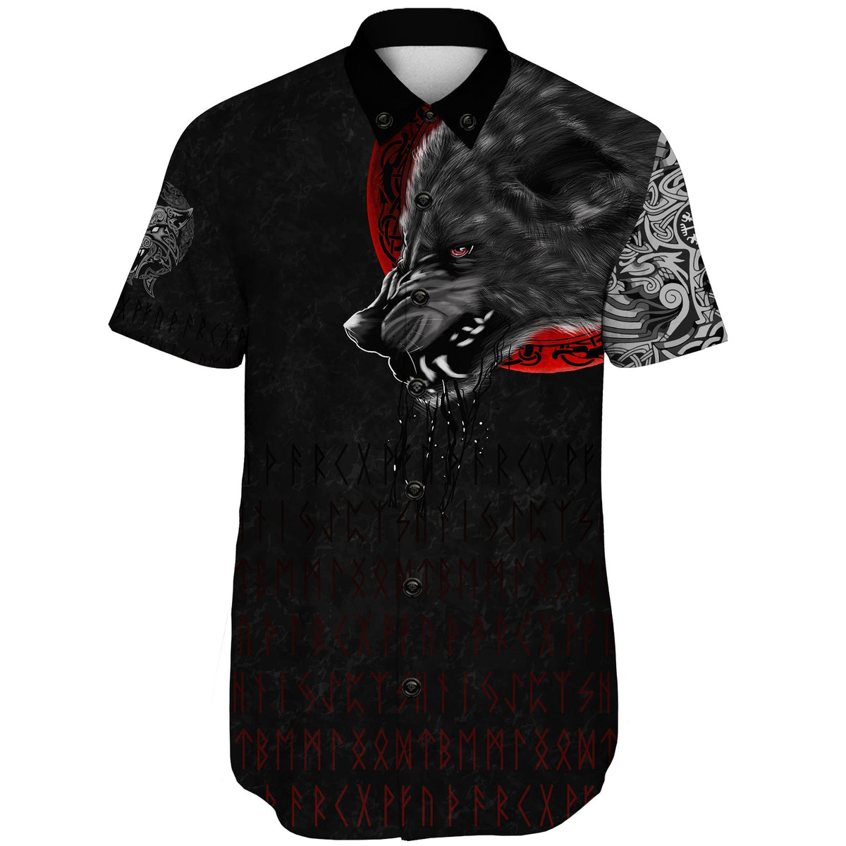 viking-shorts-sleeve-shirt-wolf-and-blood-moon