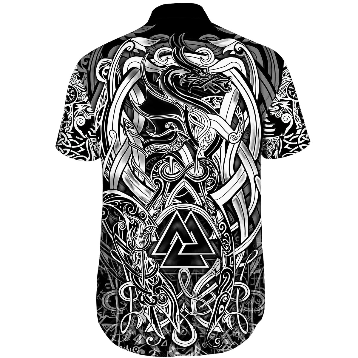 viking-shorts-sleeve-shirt-valknut-and-dragon-tattoo