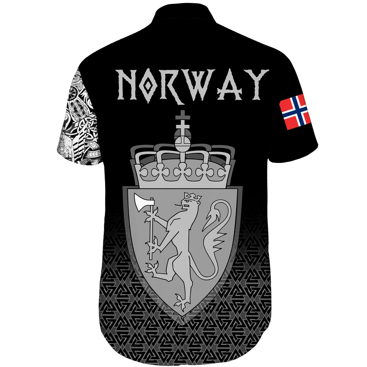 viking-shorts-sleeve-shirt-norway-coat-of-arms