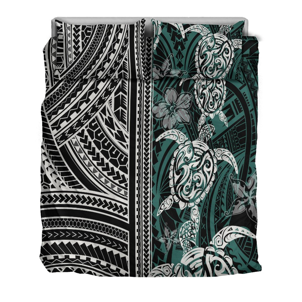 Polynesian Bedding Set Turtle With Ethnic Motives and Floral Elements LT20 - Wonder Print Shop