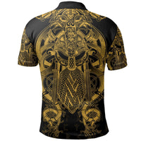 Viking Fenrir and Tyr Tattoo Polo Shirt Gold Version RLT12 - Wonder Print Shop