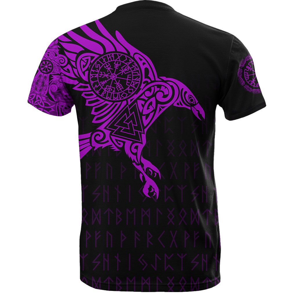 Viking The Raven Of Odin Tattoo T Shirt Purple RLT12 - Wonder Print Shop