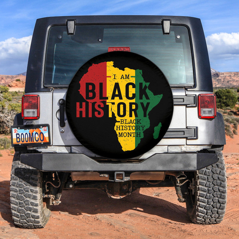 African Tire Covers - Black History Month Spare Tire Cover I Am Black History - Map Vibes NO.4 LT8 - Wonder Print Shop