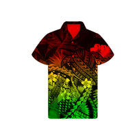 Polynesian Hawaiian With Turrtle Matching Hawaiian Shirt And Dress No.4 LT6 - Wonder Print Shop