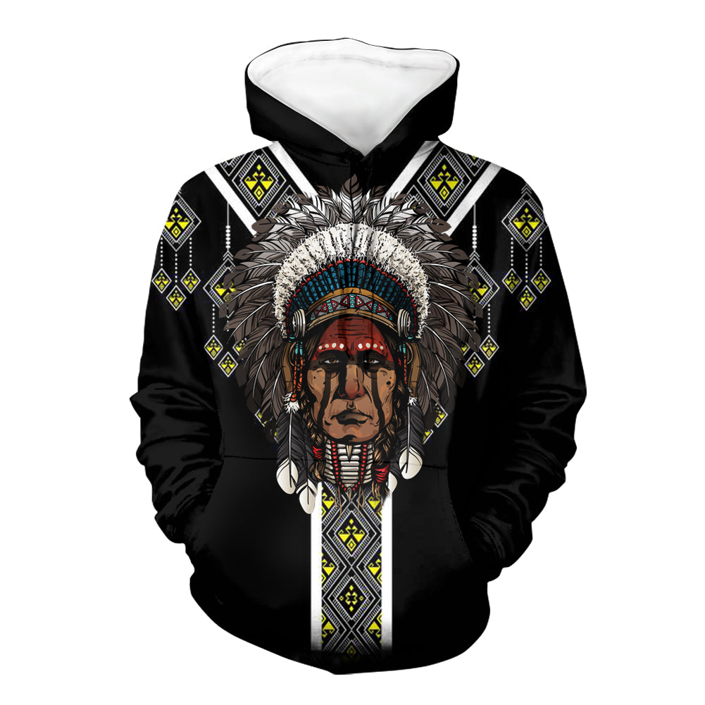 Ethnic Pattern Native American 3D Hoodie LT10 - Wonder Print Shop