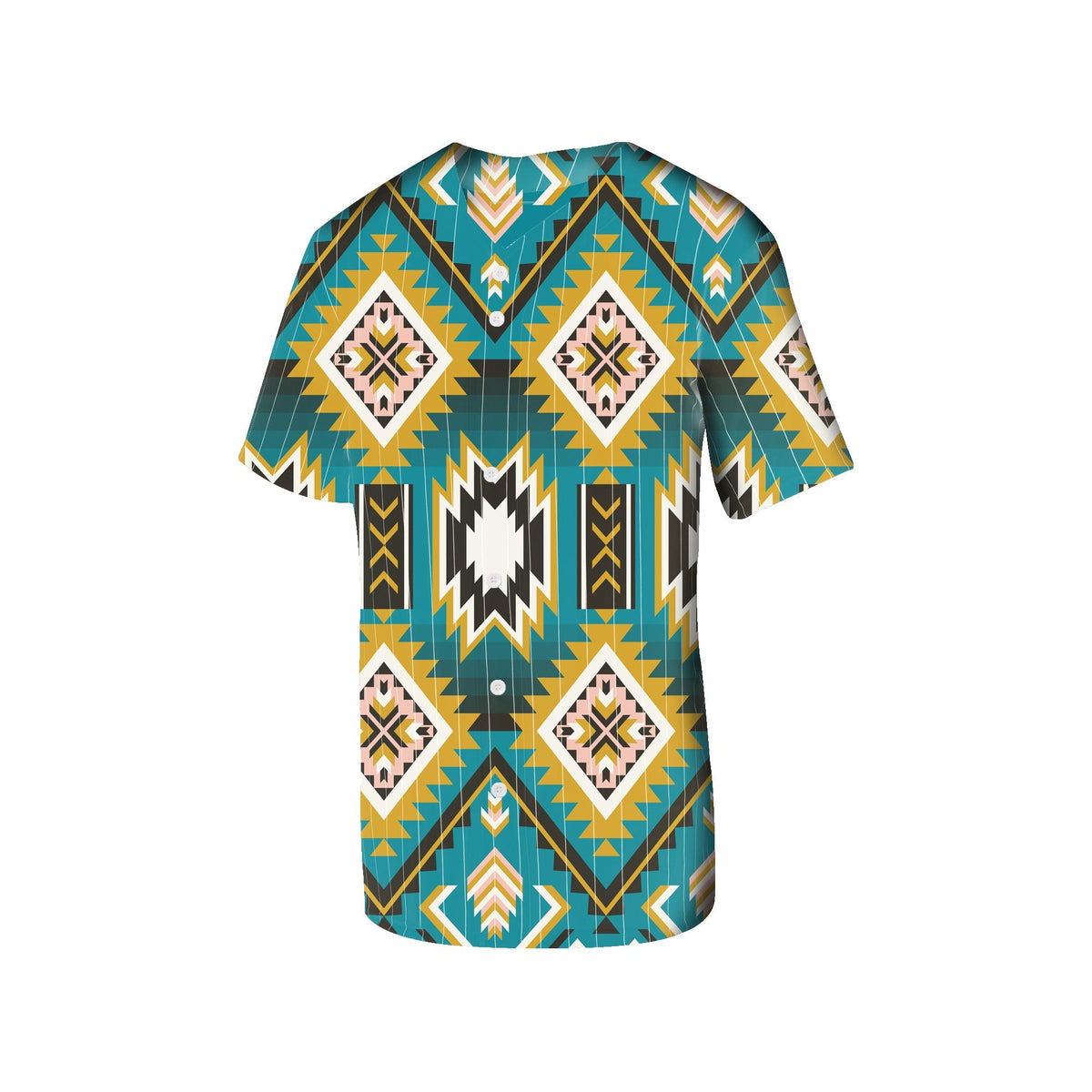 Native American Turquoise Geometric Pattern Baseball Jersey LT10 - Wonder Print Shop