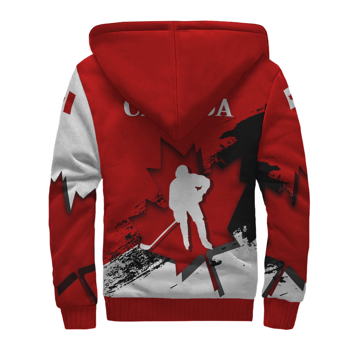 Canada Sherpa Hoodie - Maple Leaf Hockey - Wonder Print Shop