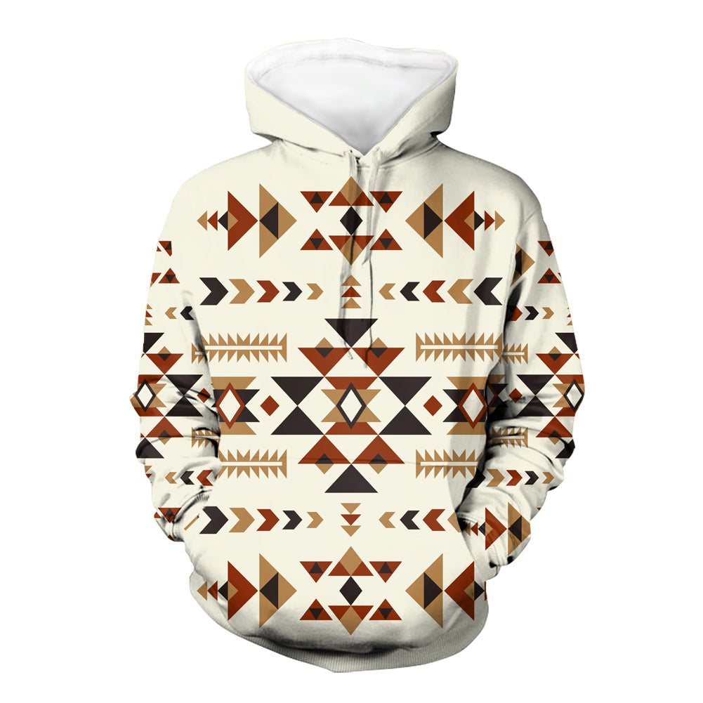 Native American Ethnic Pattern Design 3D Hoodie LT10 - Wonder Print Shop
