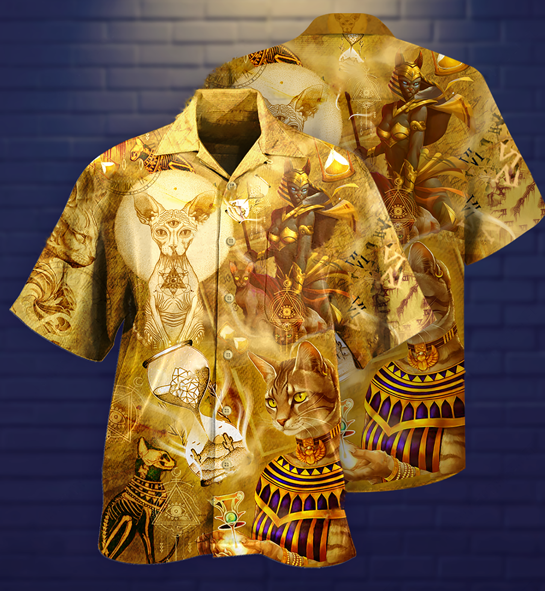 egypt-cat-style-hawaiian-shirt