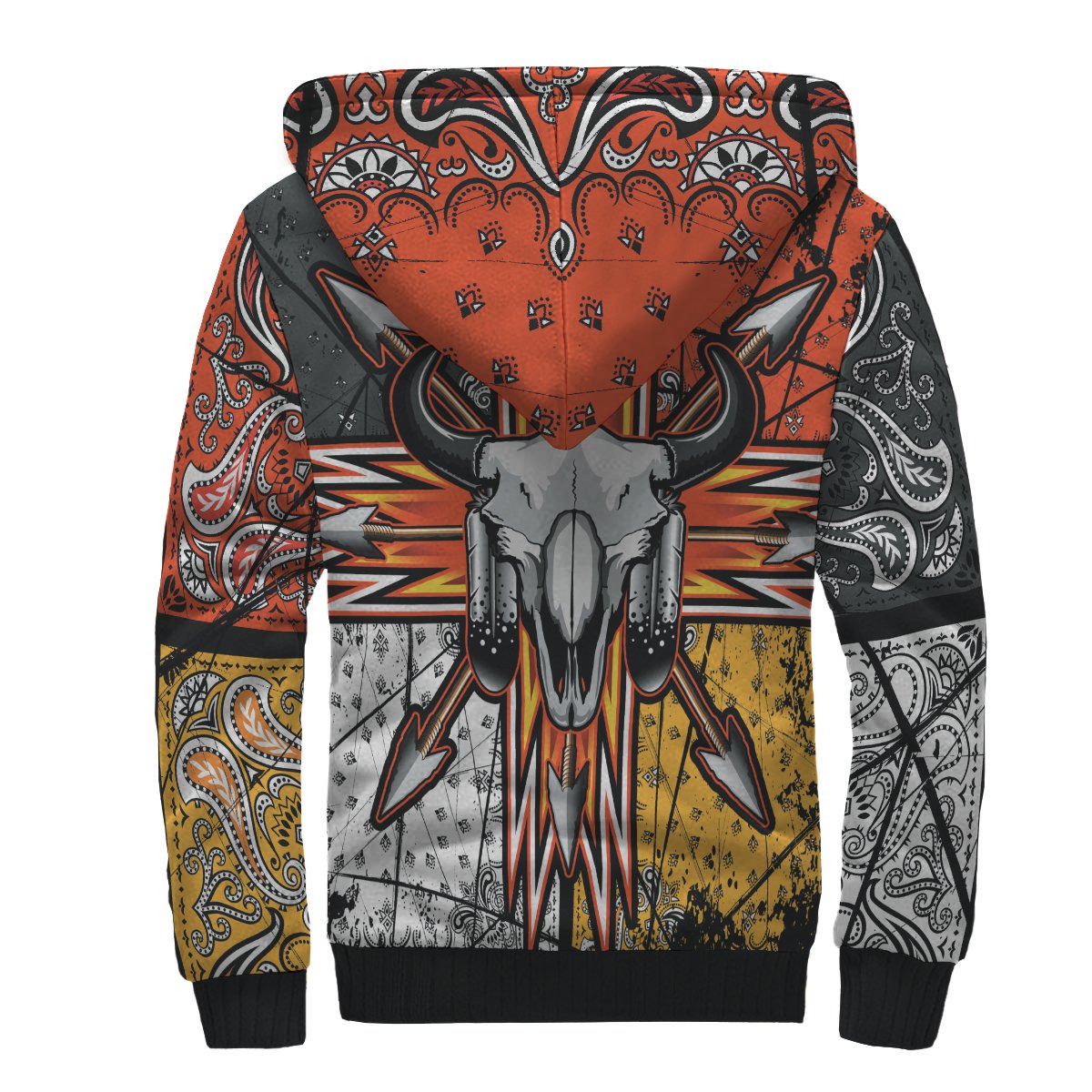 Bison Arrow 3D Native American Sherpa Hoodie LT10 - Wonder Print Shop