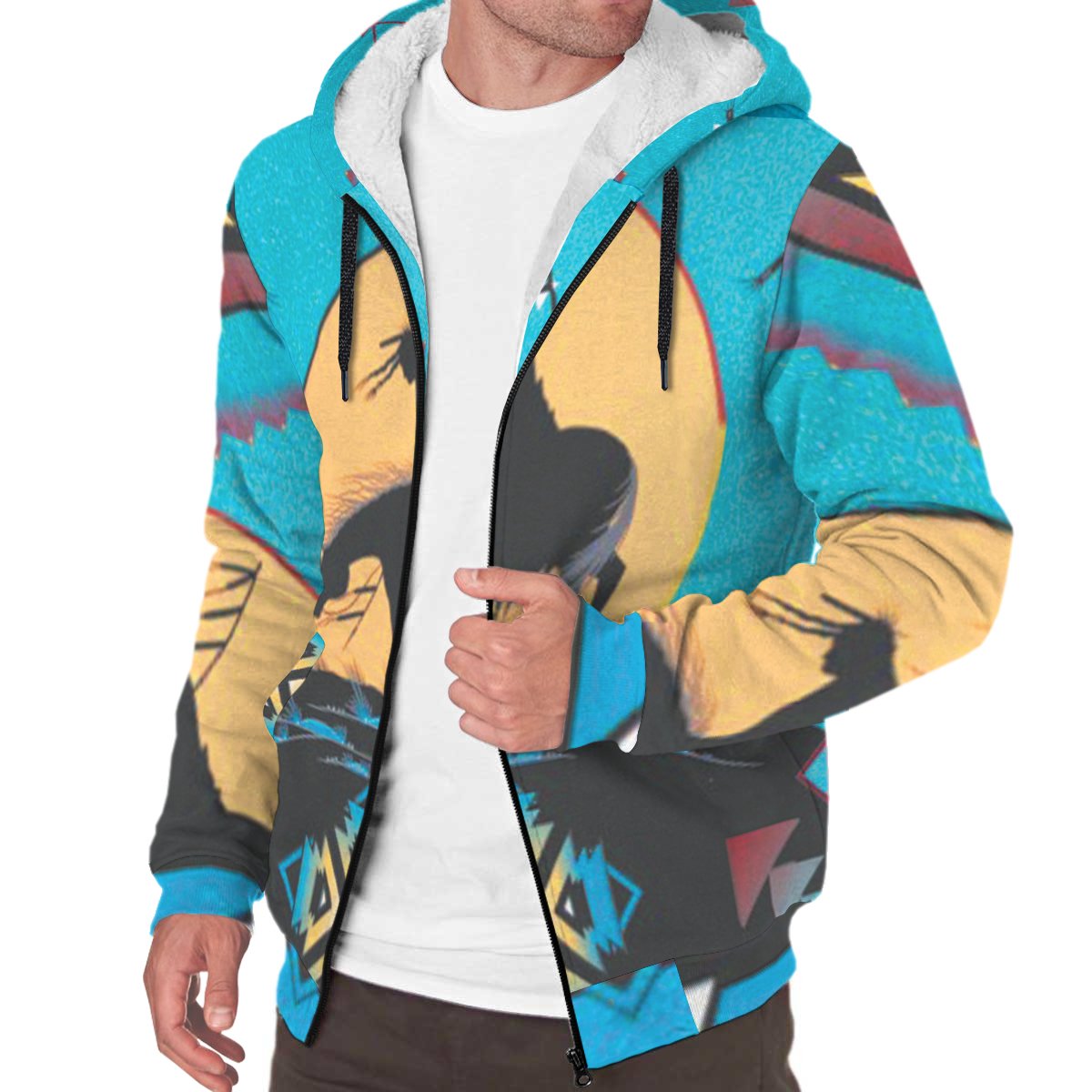 Trail Of Tear Native American Design 3D Blue Sherpa Hoodie NO USE LT10 - Wonder Print Shop