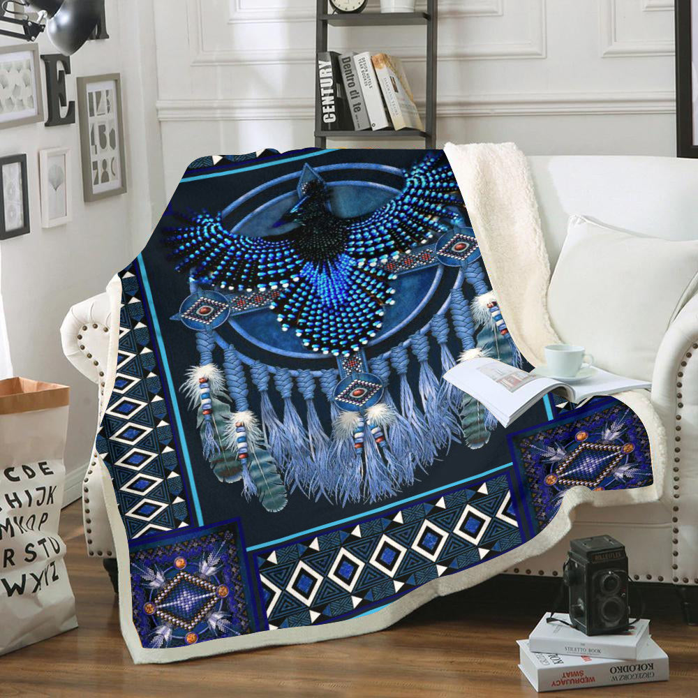 blue-mandala-thunderbird-blanket