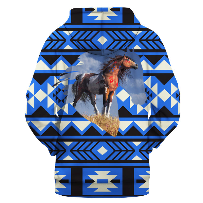 Brown White Horse Native American 3D Hoodie LT10 - Wonder Print Shop