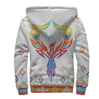 Phoenix Rising Native American Symbol Sherpa Hoodie LT10 - Wonder Print Shop