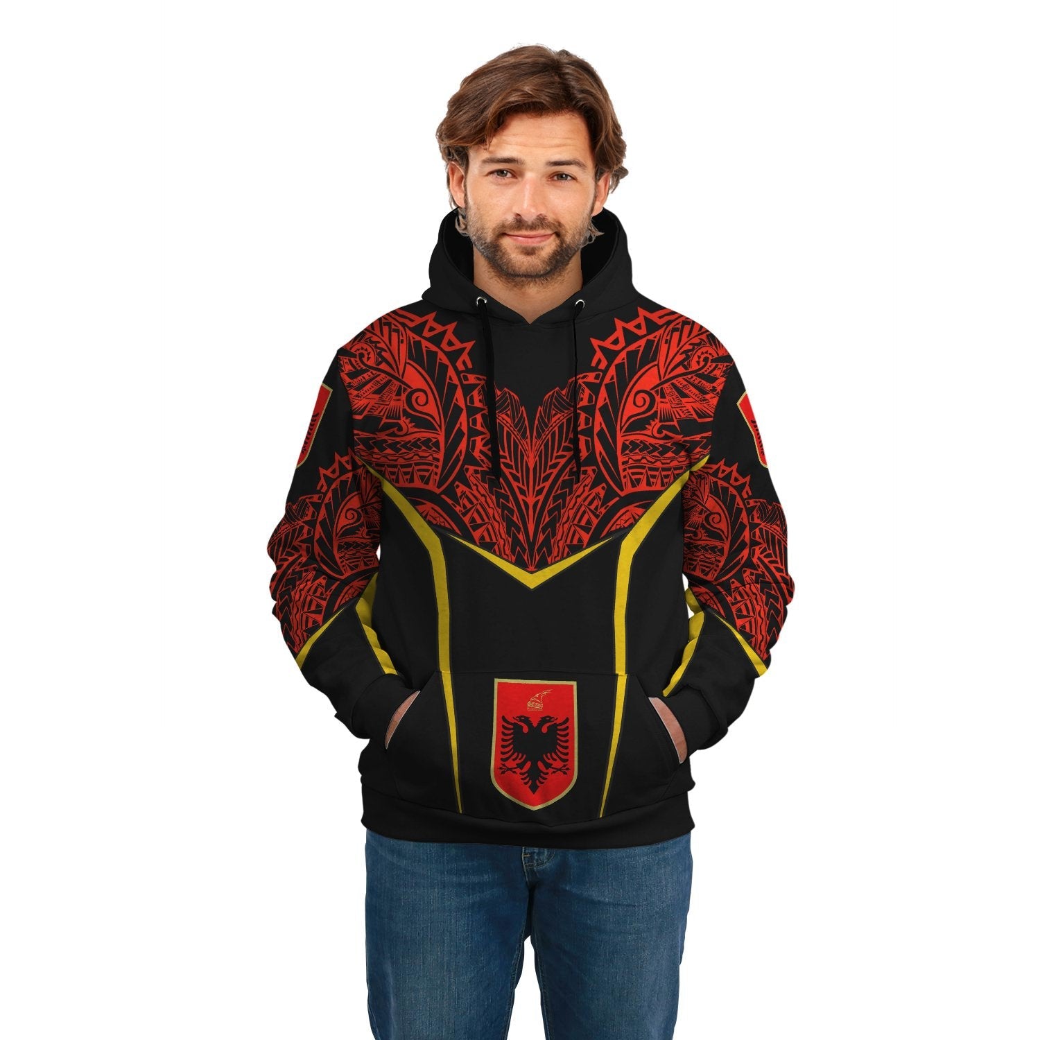albania-unisex-hoodie-tribal-style