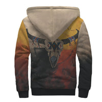 Bison Medicine Wheels Native American Sherpa Hoodie LT10 - Wonder Print Shop