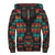 Navy Native Tribes Pattern Native American AOP Sherpa Hoodies LT10 - Wonder Print Shop