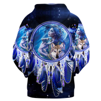Native American Girl and Wolves Dream Catcher 3D Hoodie LT10 - Wonder Print Shop