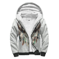 Mandala White Bison Native American All Over Sherpa Hoodie LT10 - Wonder Print Shop