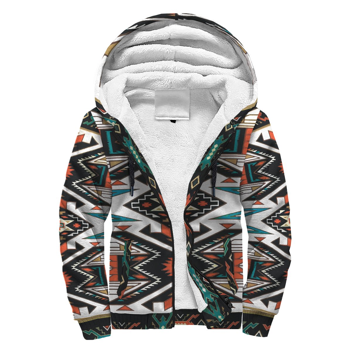 tribal-pattern-colorful-native-american-aop-sherpa-hoodie