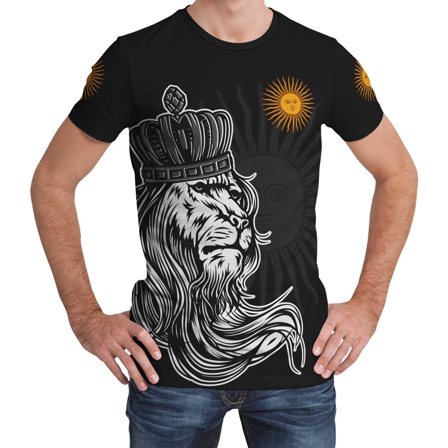 argentina-t-shirt-lion-with-crown-womensmens