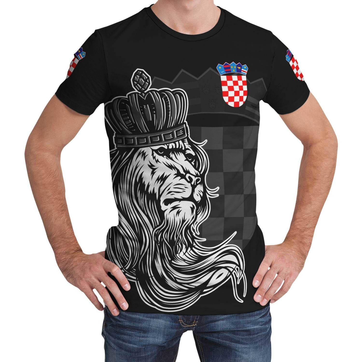 croatia-t-shirt-lion-with-crown-womensmens