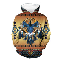 Blue Thunderbird Native American 3D Hoodie LT10 - Wonder Print Shop