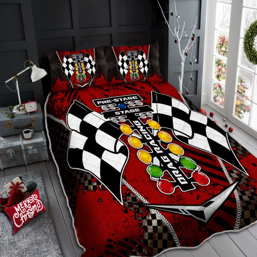 Racing Drag Racing Red Style Quilt Bed Set - Wonder Print Shop