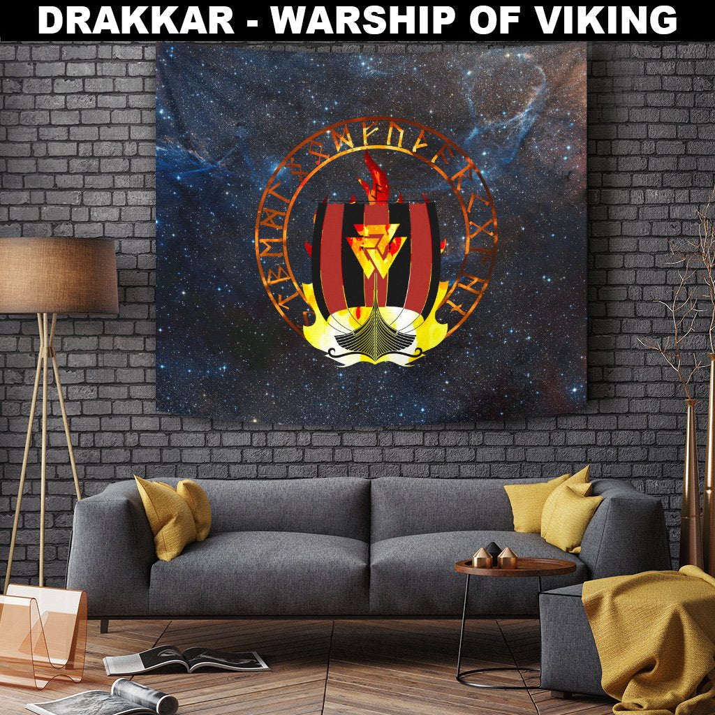 Viking Tapestry - Drakkar Warship Of The Viking RLT12 - Wonder Print Shop