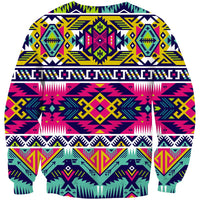Neon Colors Pattern Native American 3D Sweatshirt LT10 - Wonder Print Shop